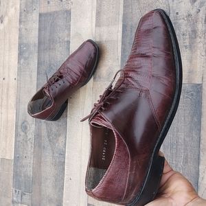Stacy Adams Croc embossed Leather Oxford sz 9.5Med men's